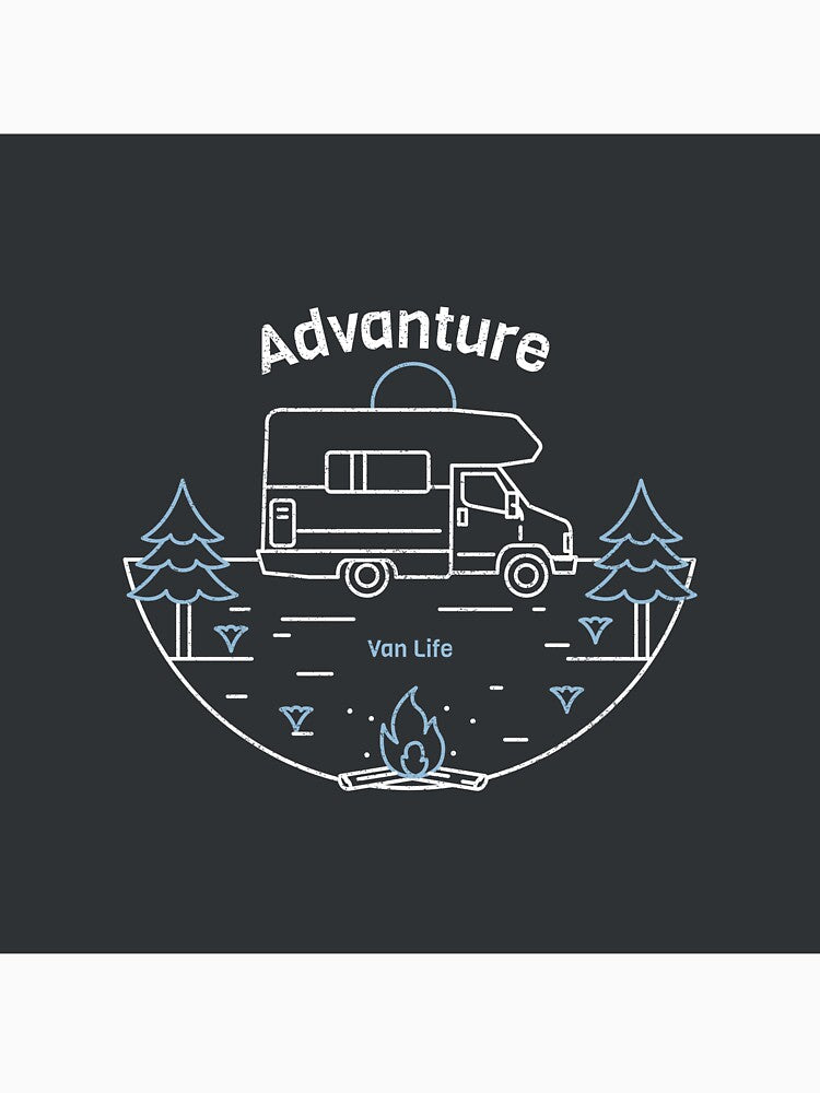 Advanture Van Life Tree Forest Campfire by Rene-Greff