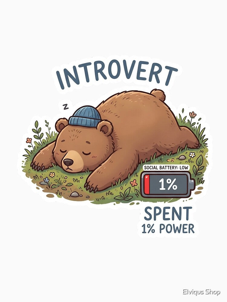 Social Battery 1% by Elviqus Shop