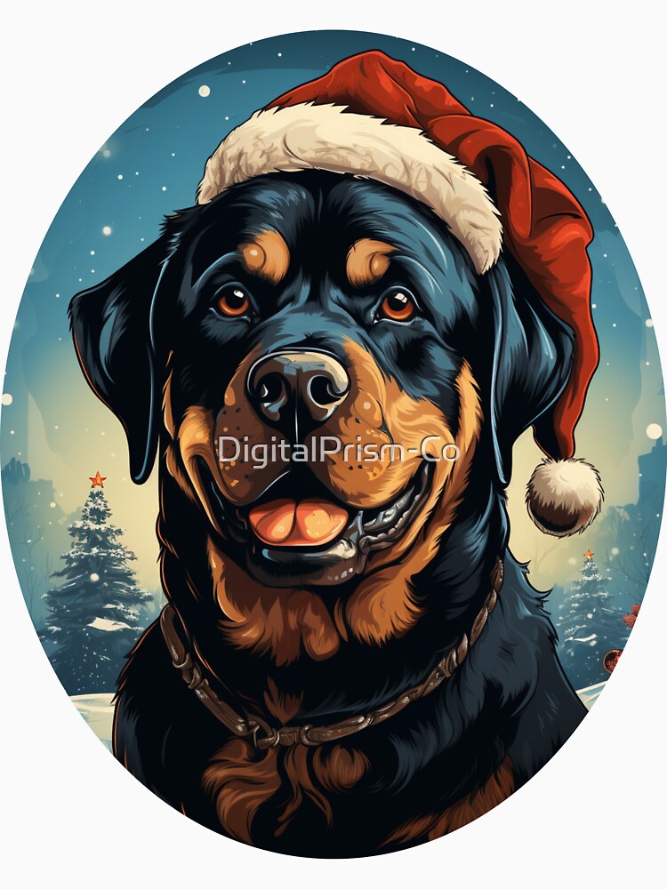 Charming Christmas Rottweiler by DigitalPrism-Co