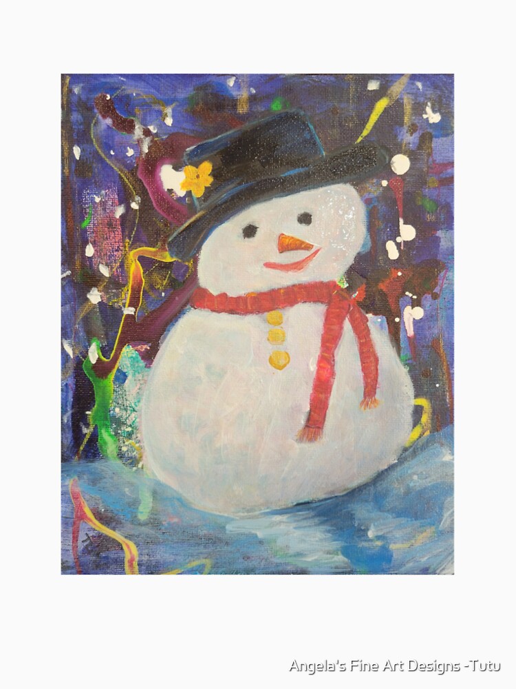 Festive Snowman by Angela's Fine Art Designs -Tutu