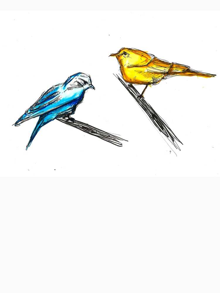 blue and yellow bird by lilabitten