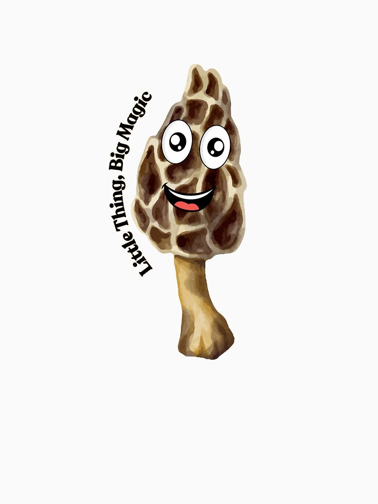 Little Thing Big Magic Morel Mushroom Sticker | Forest Fungi Aesthetic by Pandey14