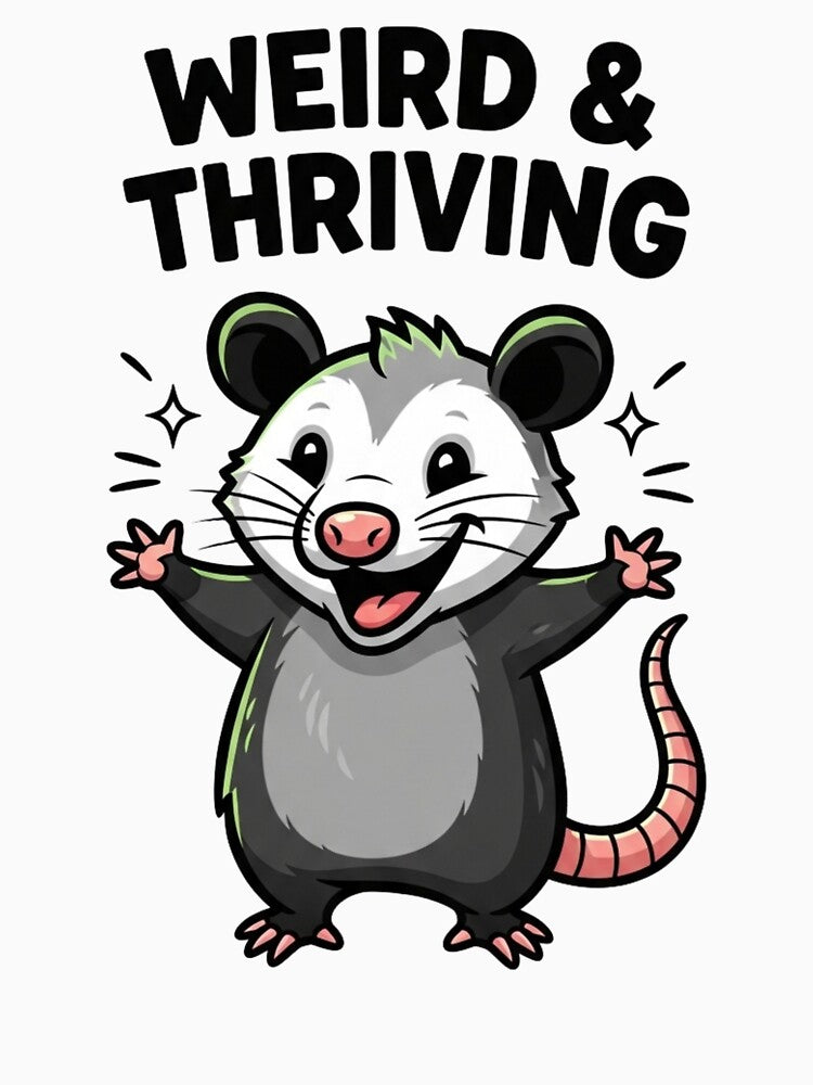 Weird & Thriving Funny Opossum Shirt | Cute Chaos Humor by MotivaChic