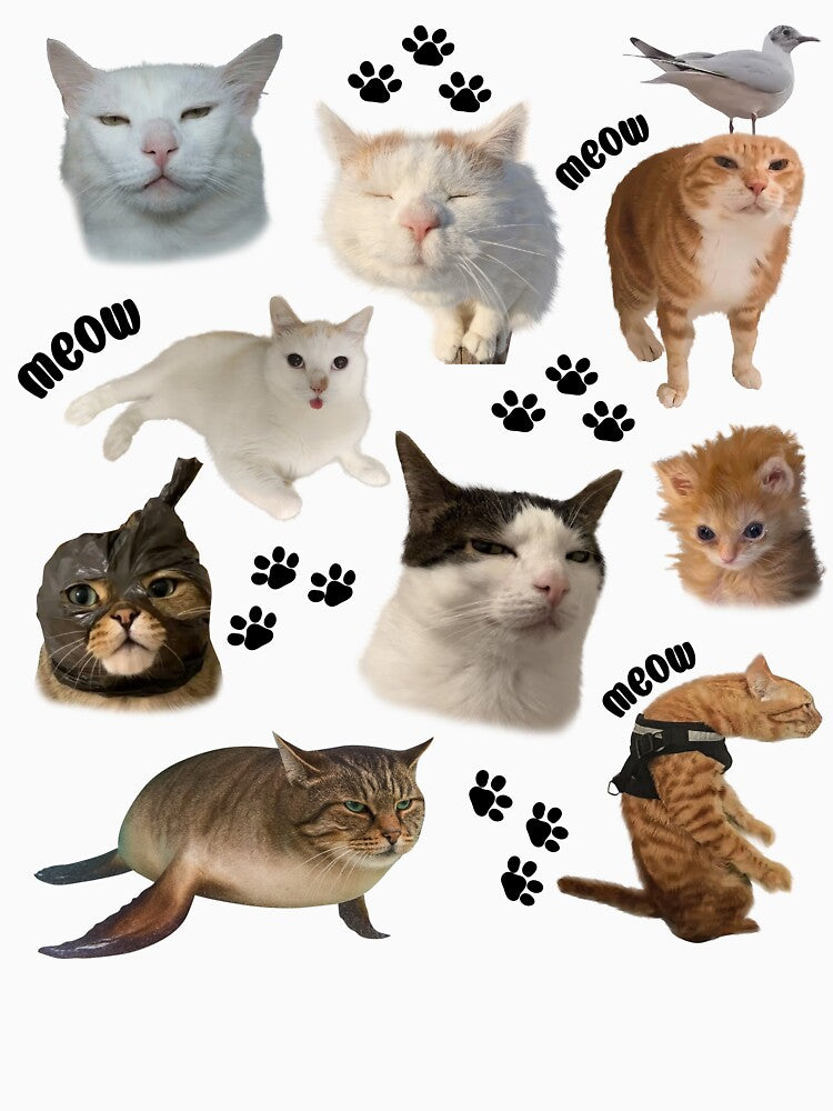 Funny Meme Doodle Stupid Cat by RebeccaLittlee