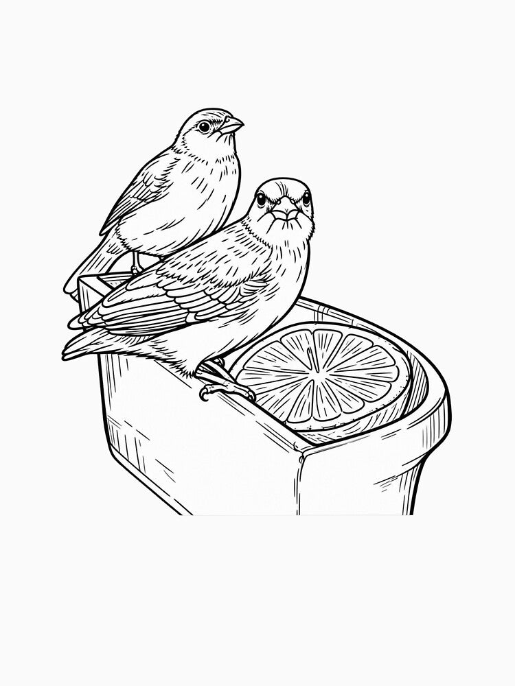 Little birds on the window by Carol-arts-