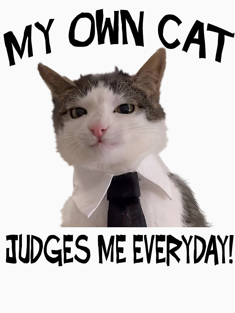 Funny Cat Judges Me Meme by RebeccaLittlee