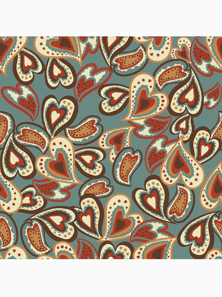 retro hearts, boho style, retro, 70s style by AvotArt