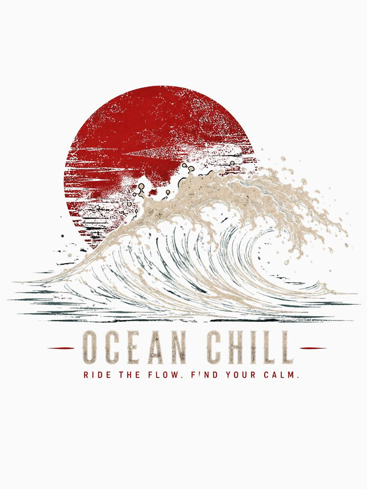Ocean Chill Wave T-Shirt – Japanese Vintage Surf Aesthetic Tee by Sarcastic Meme Tees Studio