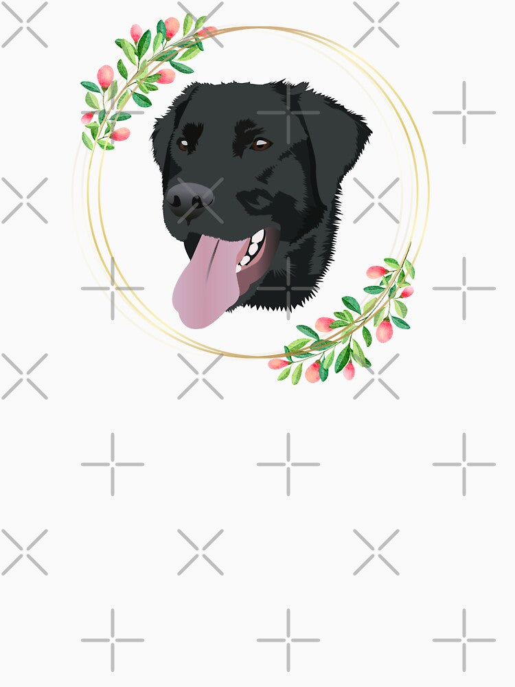 Black Lab Flower Frame by KCPetPortraits