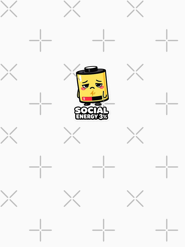 Social Energy 3% Cute Battery Sticker by Great world