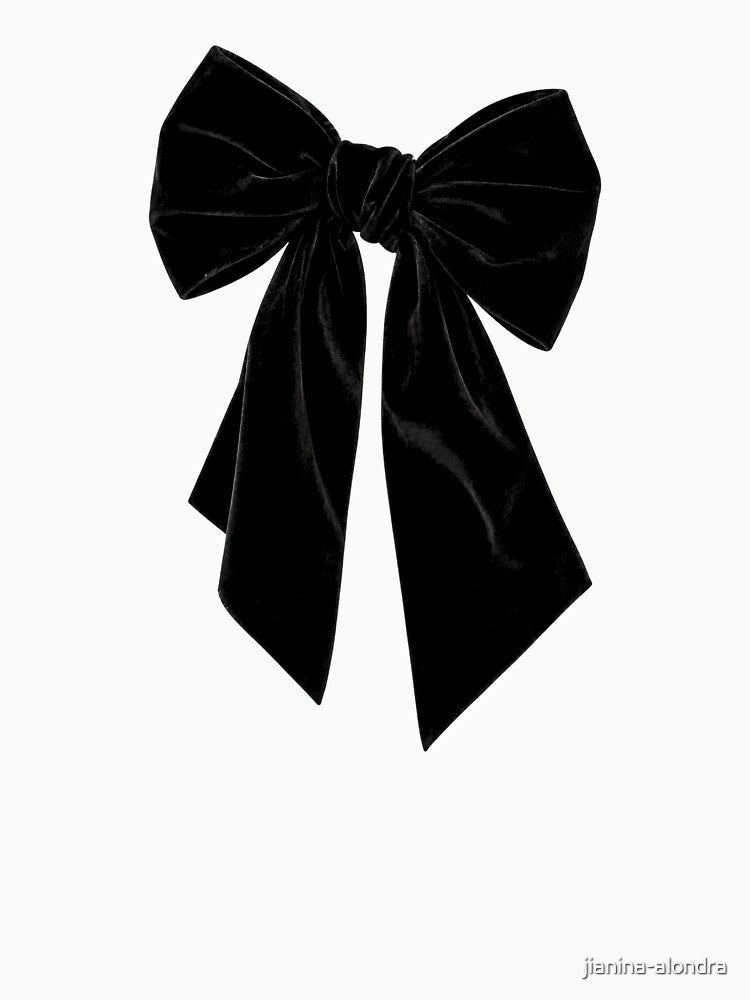Black Velvet Bow Dark Feminine Aesthetic by jianina-alondra