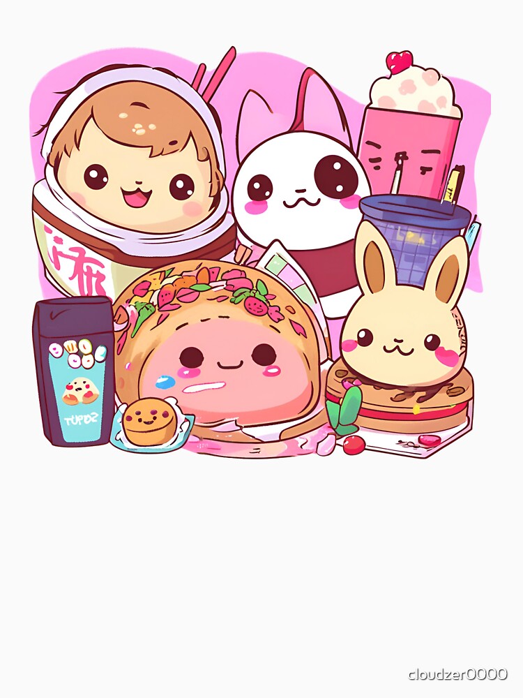 Cute Kawaii japanese food by cloudzer0000