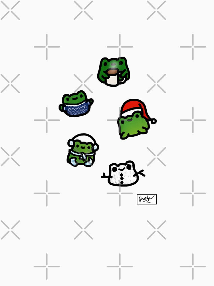 Christmas Frogs Doodle by tdoodles