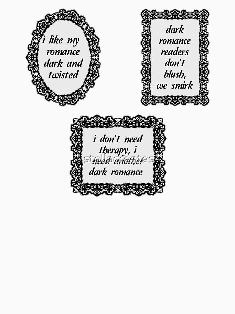 Dark romance quotes pack of 3 by stellacreates