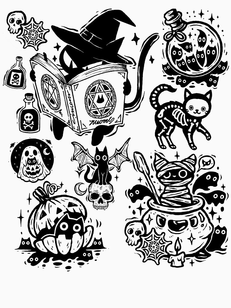 Doodle Halloween Cat by RebeccaLittlee