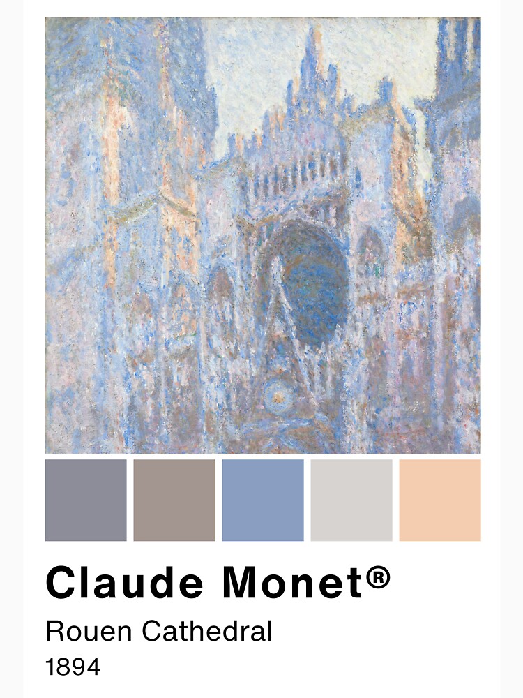 Claude Monet - Rouen Cathedral - Pantone Color swatch, Art Paintings Art history by Lemon-y-Shark