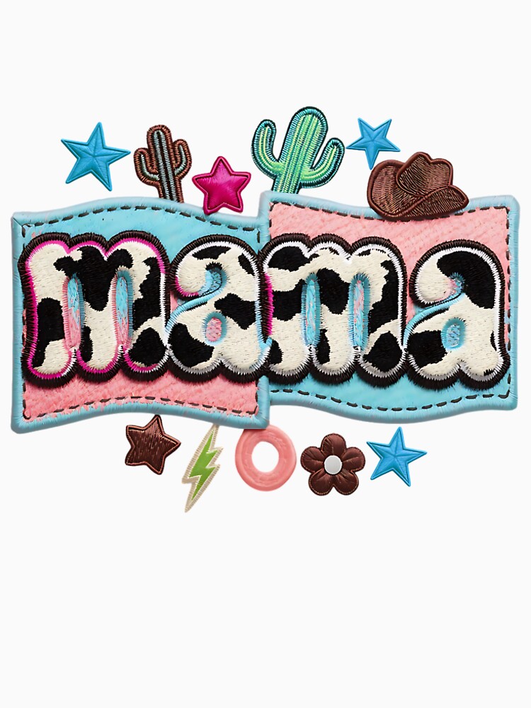 Western Mama Cowgirl Design: Retro Rodeo Style Typography by realien