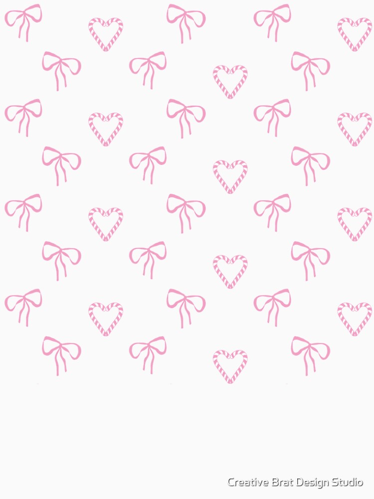 Preppy Pink Coquette Christmas Aesthetic by Creative Brat Design Studio