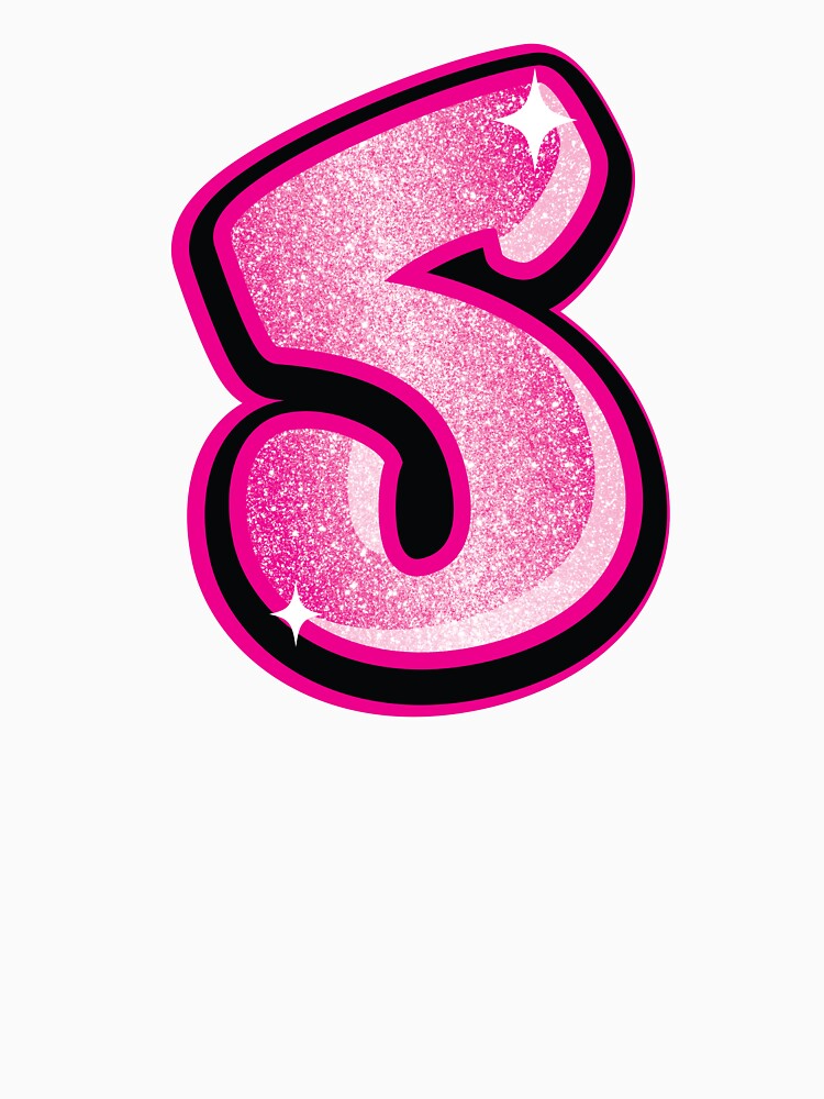 Glitter Pink S Initial Sticker by LazyCreativeCo