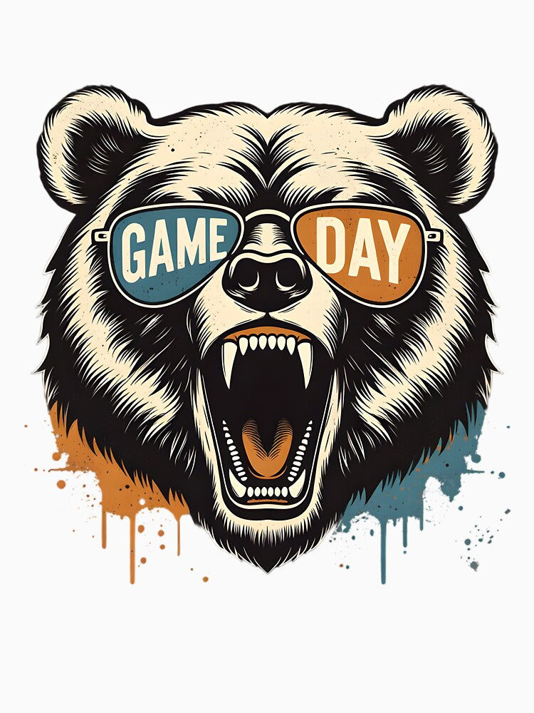 Bear Game Day funny Tee for Men Women Youth Kids Boys Girls by CarolineCanessa