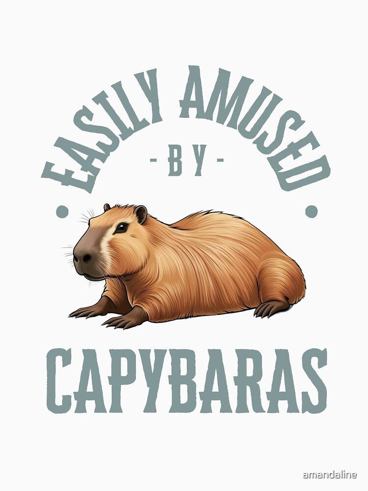 Easily Amused by Capybaras – Realistic Capybara Art by amandaline