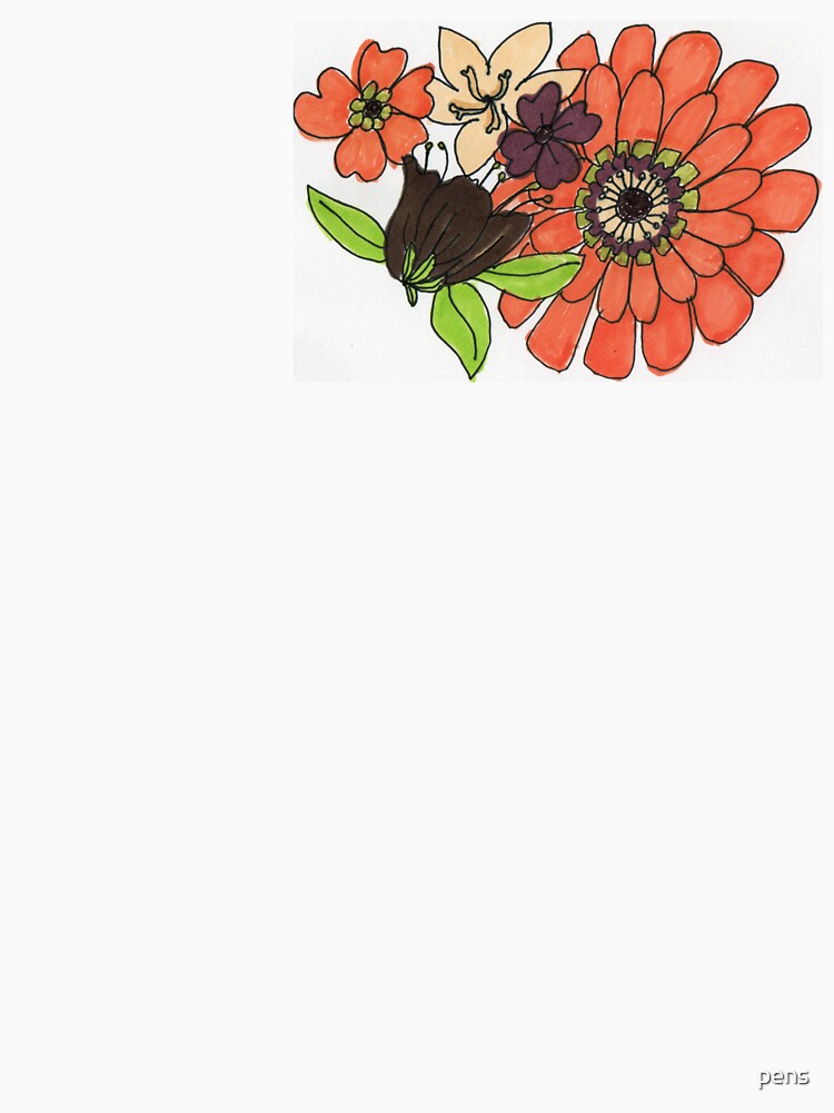 Flower power vintage flowers. by pens