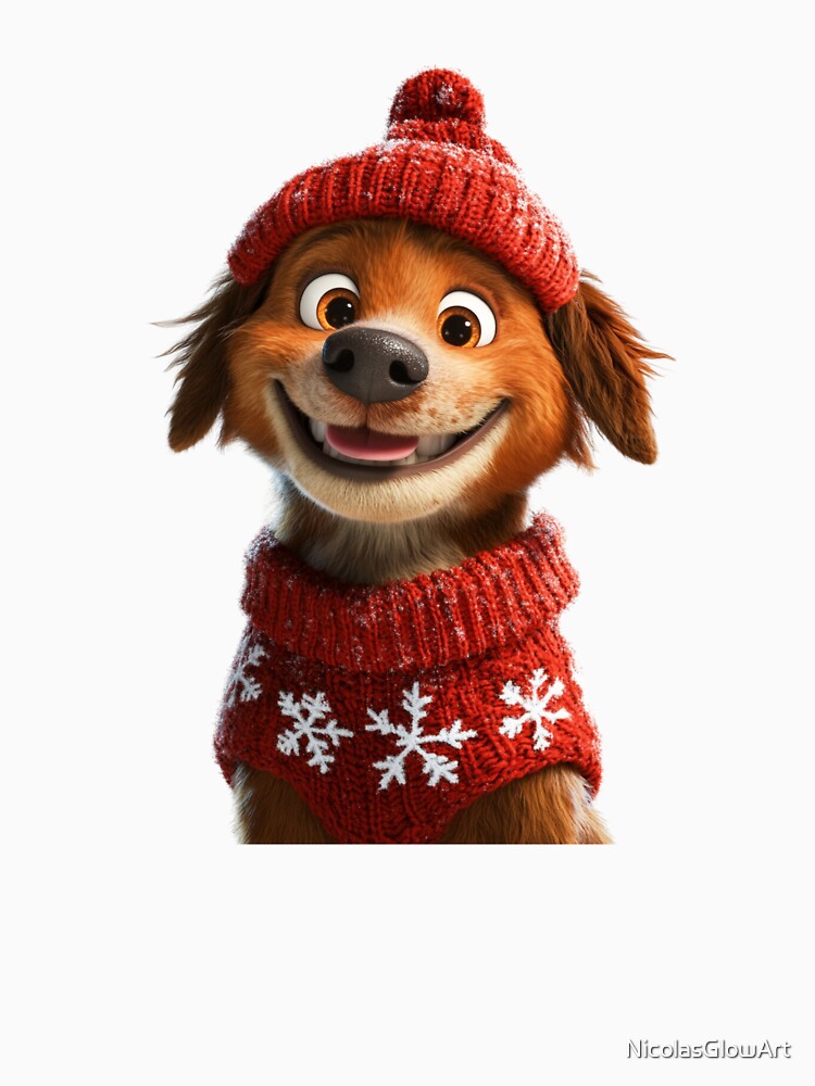 Happy Christmas Dog by NicolasGlowArt
