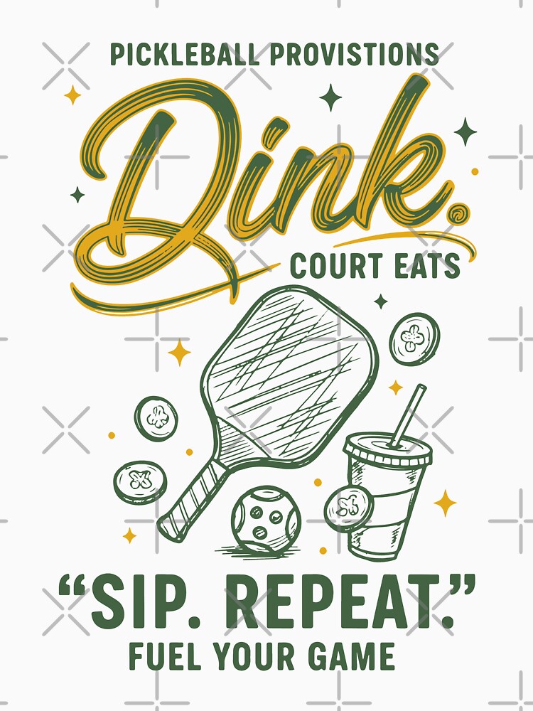 Pickleball Funny Player Dink Sip Repeat Love by LuminOrb
