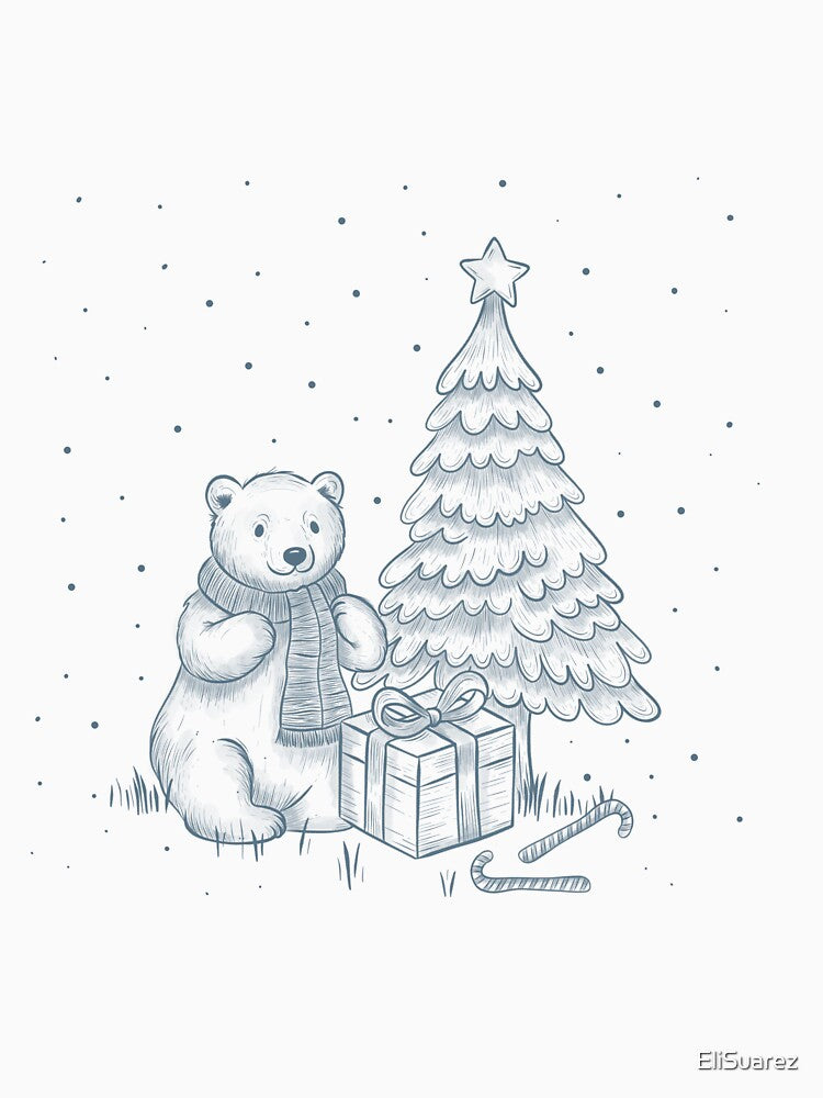 Christmas polar bears - Sketch and pattern #1 by EliSuarez