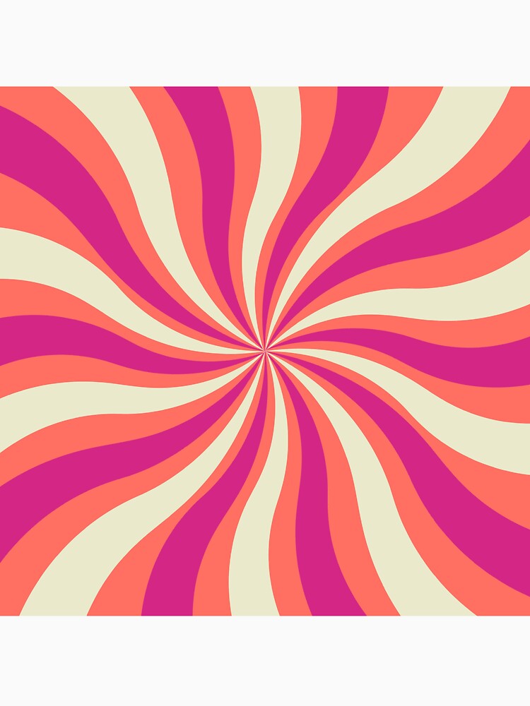 Groovy pink and orange candy swirl by ReneMagritteArt