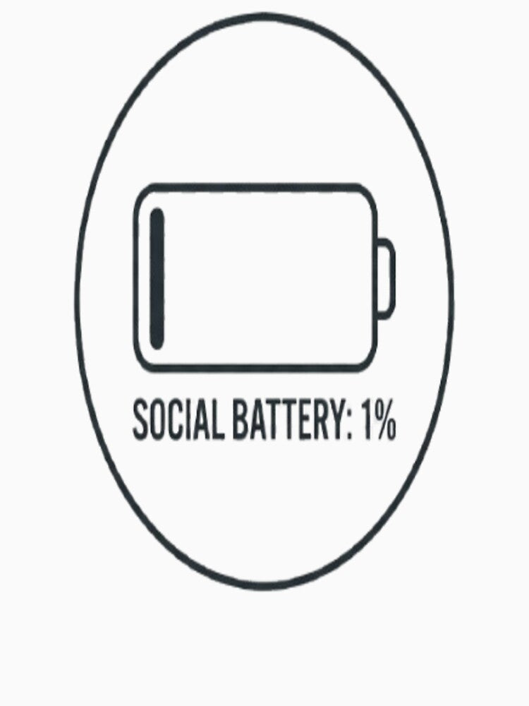 Social Battery At 1% Funny Introvert Shirt by ArtsyElegance4U ⭐⭐⭐⭐⭐