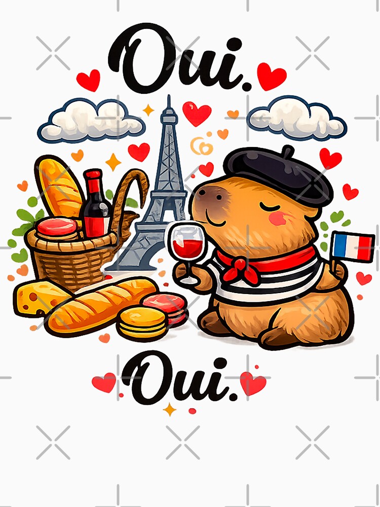 Oui Paris Capybara by MonkiFlipp