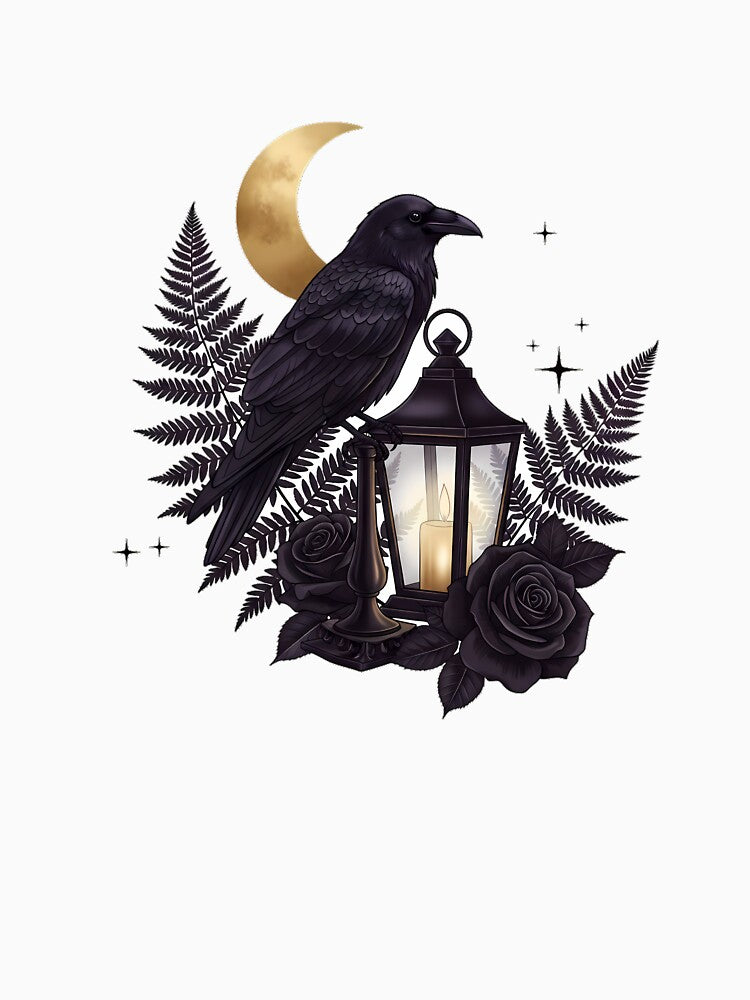 Raven Lantern Fern Gift by IllumeInk
