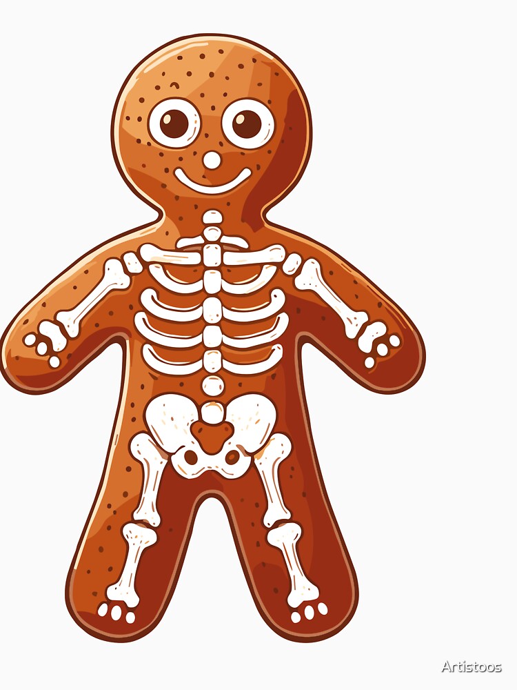 X-ray Gingerbread Man Body Anatomy Radiography Skeleton by Artistoos