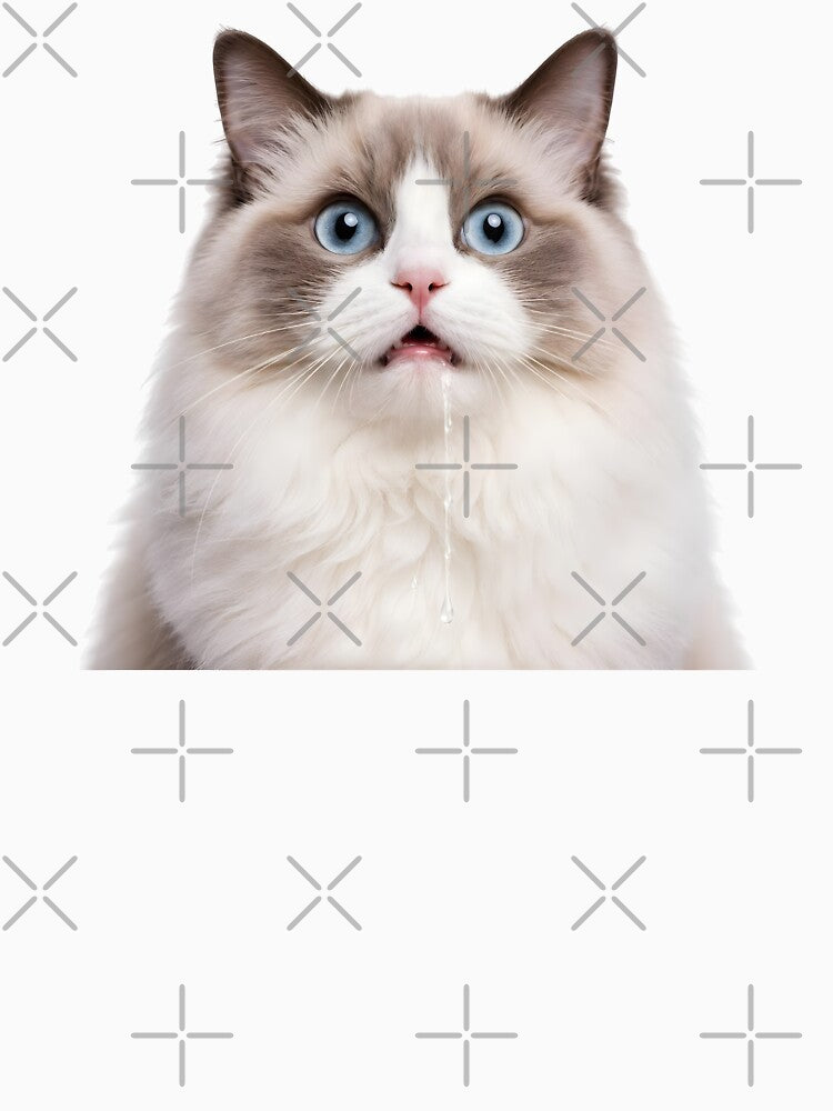 Drooling Ragdoll Cat Meme Face by teeperfect