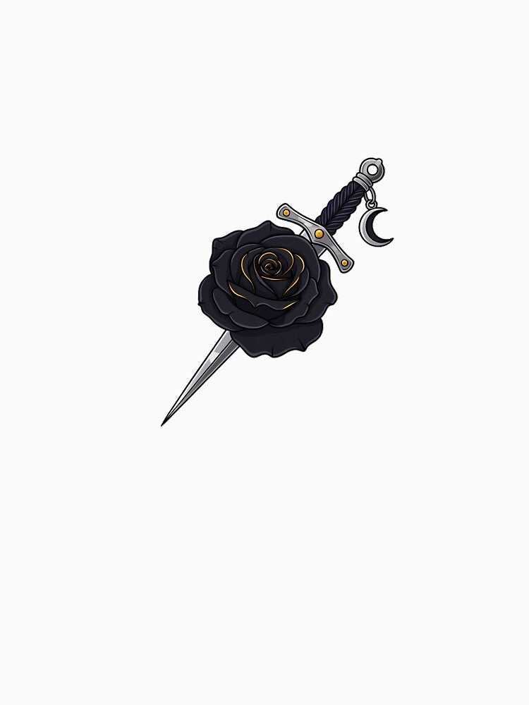 Black Rose Dagger Charm by IllumeInk