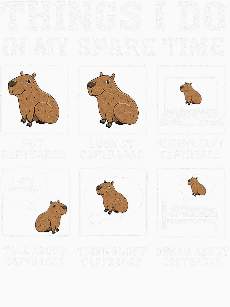 Things I Do In My Spare Time Capybara Funny Capybaras Rodent by raneejunie