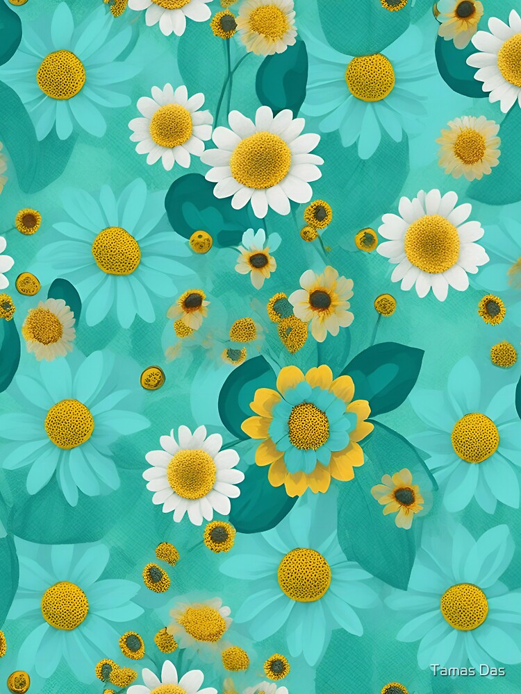 Daisy Dreams Embracing Retro Charm with Floral Patterns by Tamas Das