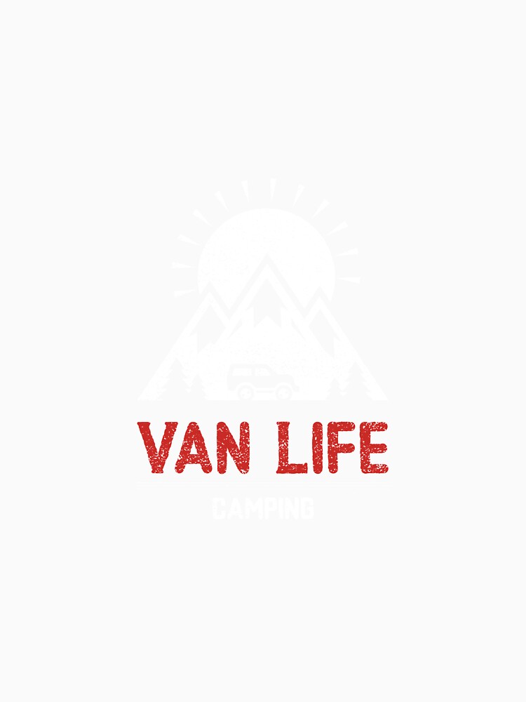 Van Life Camping Truck Van Mountains Sun. by Rene-Greff