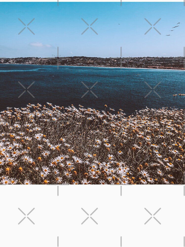 California Ocean with Flowers by 7sages