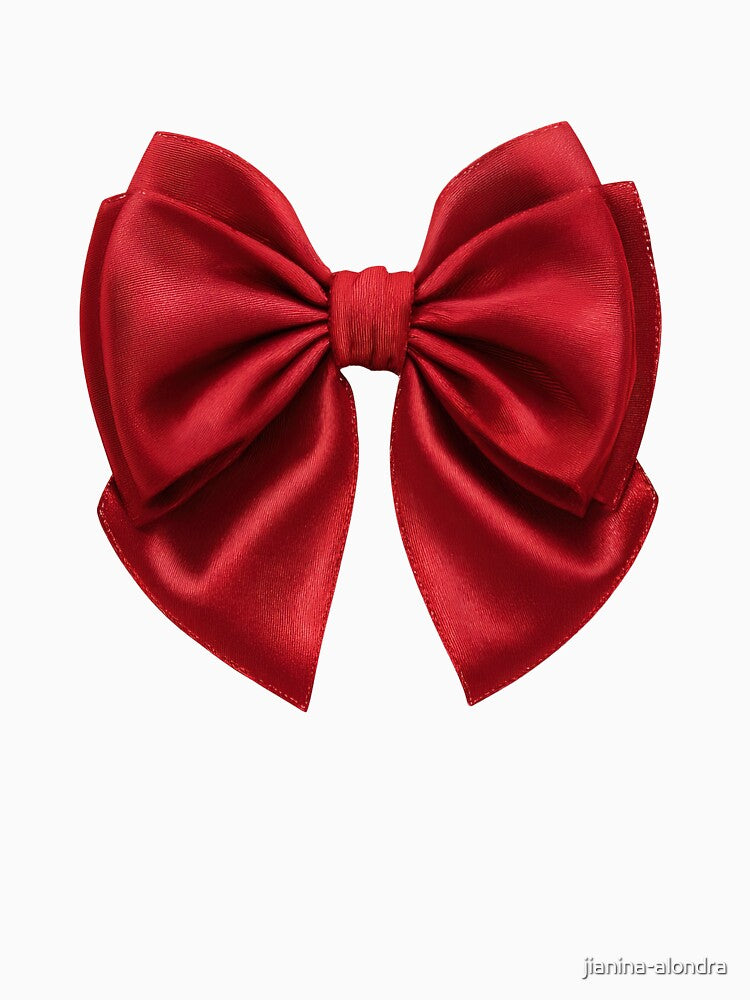 Red Satin Bow Coquette Aesthetic by jianina-alondra