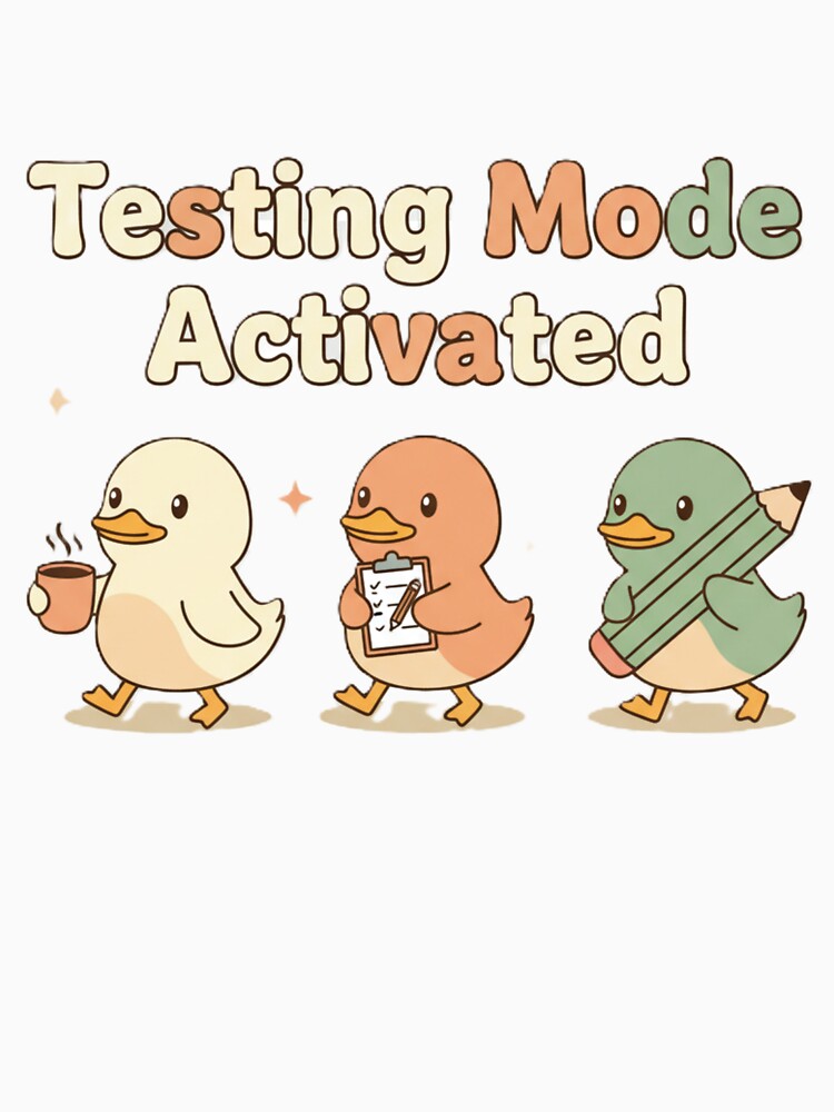 Funny Teacher Duck Shirt Testing Mode Activated Classroom Humor Gift by EventDrop