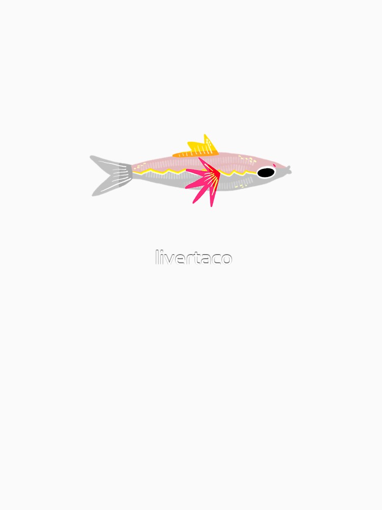 Gray Pink Yellow Fish by LivvTown