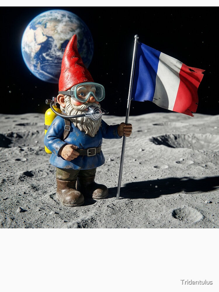 Garden Gnome Claims Moon for France by Tridentulus