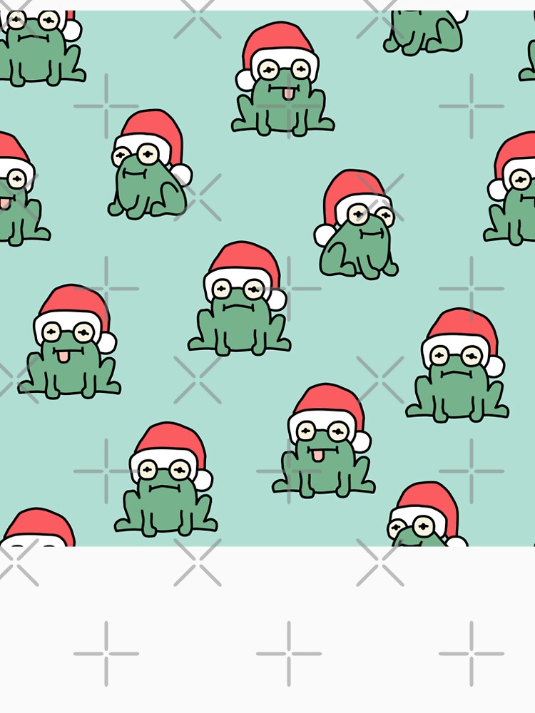 christmas frogs - teal by littlearrow