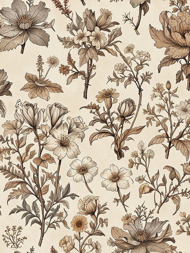 Vintage Botanical Flower by CoolPixels