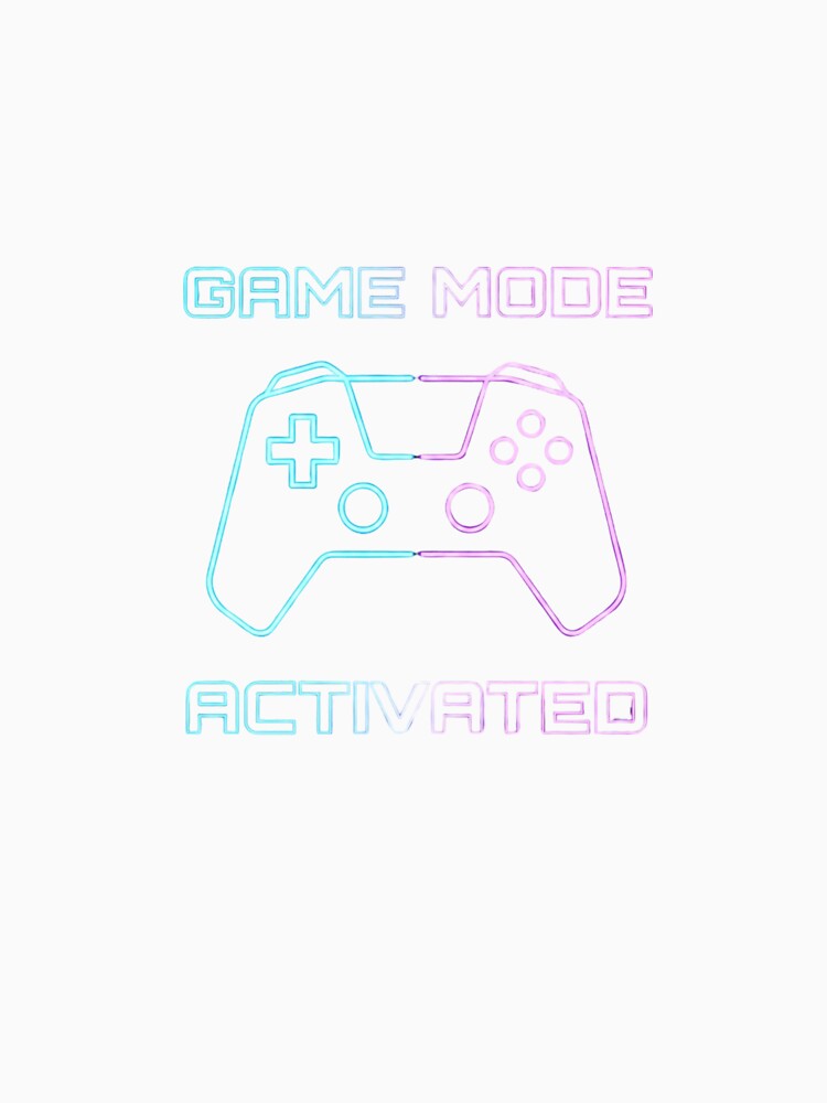 Game Mode ON Gaming Sticker & T-Shirt | Cyberpunk Gamer Gift by pixelandpalette