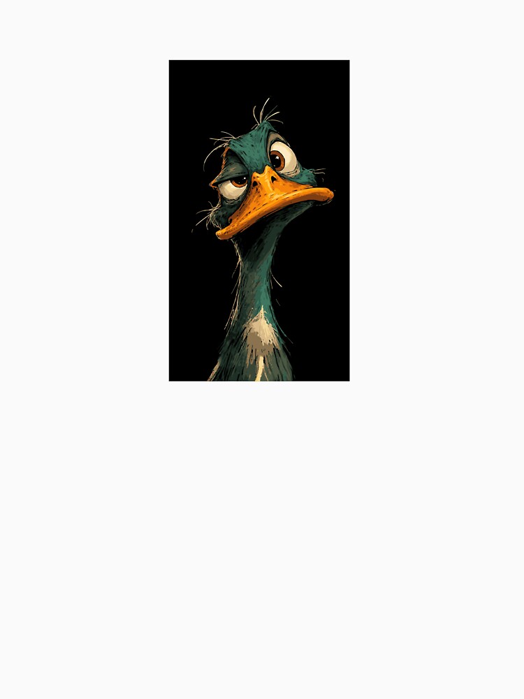 Grumpy Duck Cartoon | Funny Skeptical Bird Illustration | Sarcastic Animal Art by DuskyMonk