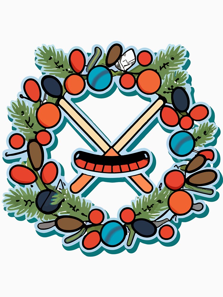 Hockey Mom Seasonal Wreath Design by NiftyWrx