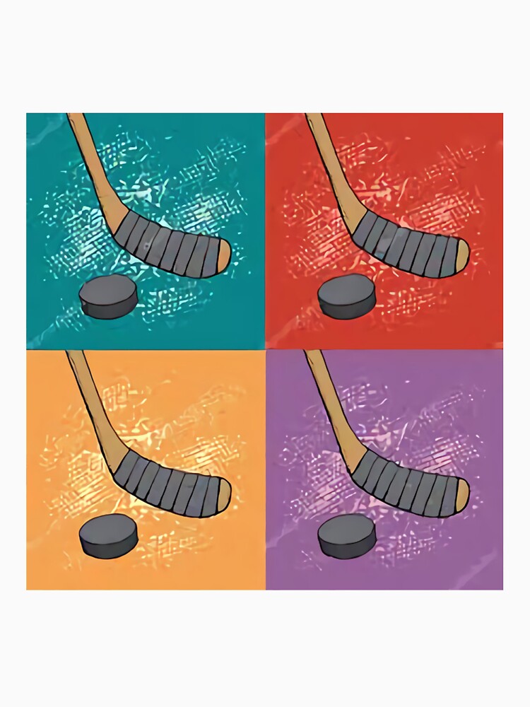 Retro Colorful Ice Hockey Tools by MignonBeauty